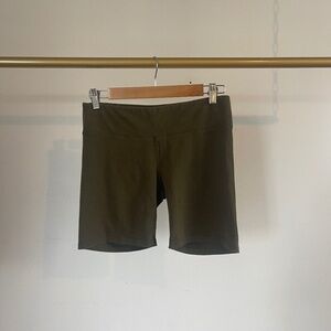 Olive green TNA biker shorts
